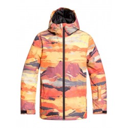Quiksilver Mission Printed Youth jkt (Barn Red Matte Painting) - 20